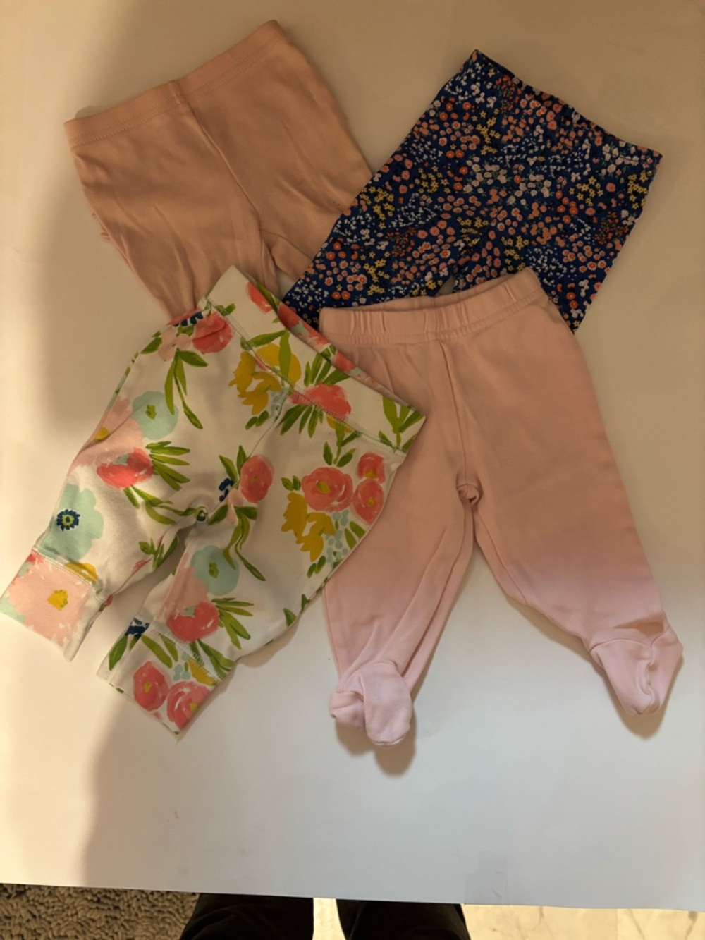 Carter's Baby Girls Pink, Navy, Floral Pants Set